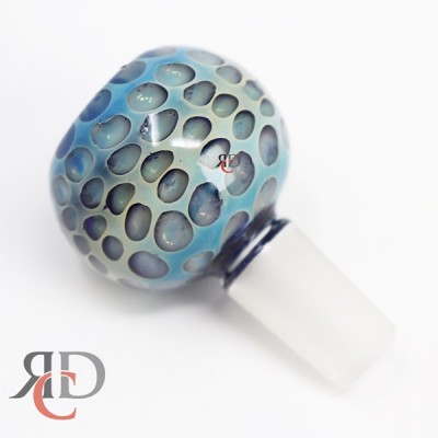 GLASS BOWL MILKY TUBE AND DOTTED ART BMD120-14MM 1CT